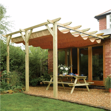 Rowlinson sienna canopy pergola.