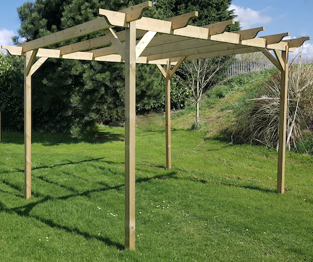 Traditional Pergola Kit in 21 different sizes and with 9 rafter tail choices