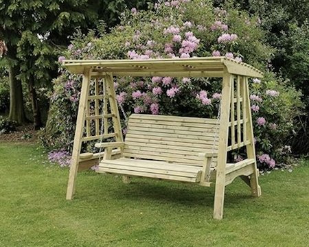 Wooden swinging arbour